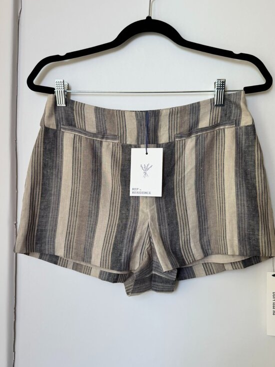 Reformation Pants - NWT Reformation Everett Linen Shorts Cannes Stripe 6